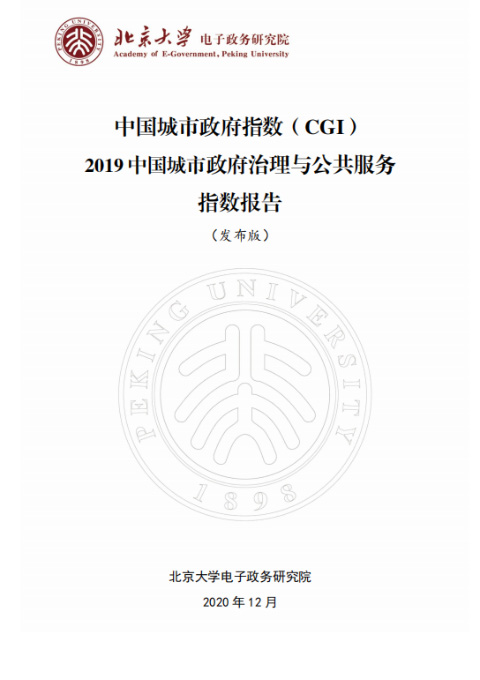 2019中国城市政府治理与公共服务指数报告