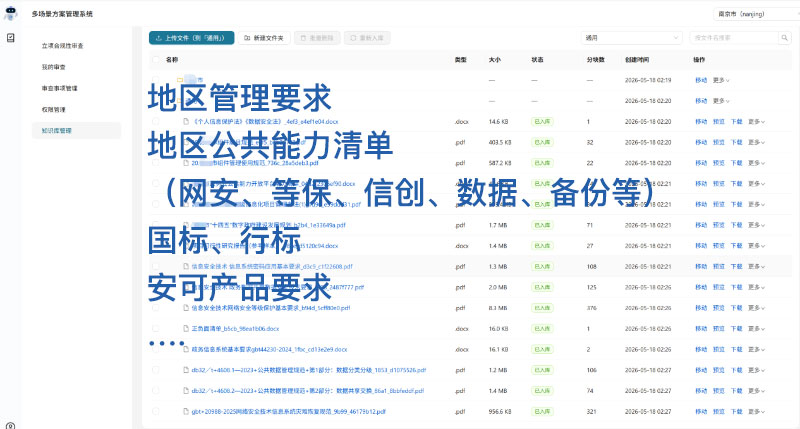 政策&审核知识库运维界面